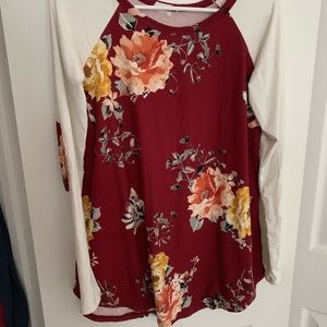 Autumn floral long sleeve top